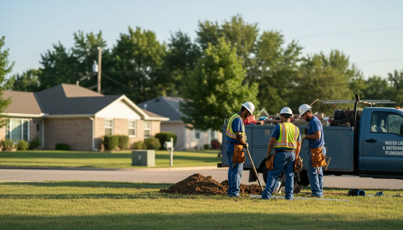 Residential water line and bathroom plumbing service in Yorkshire, NY